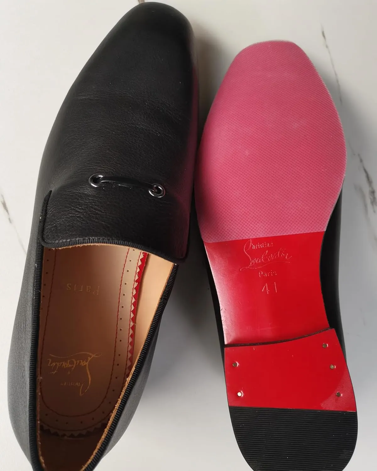 Red Bottom Shoe Protector Compatible with Christian Louboutin Shoes,Self-Adhesive Sole Guard to Protect & Restore Shoe Bottoms,Anti-Slip,Restores & Protects Soles(6"x4" Clear 2Pairs)