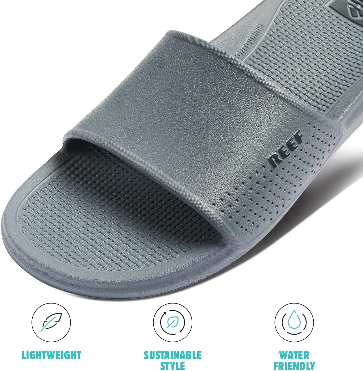 REEF Oasis Slide Waterproof Sandal, Lightweight and Flexible Beach Slide Sandal