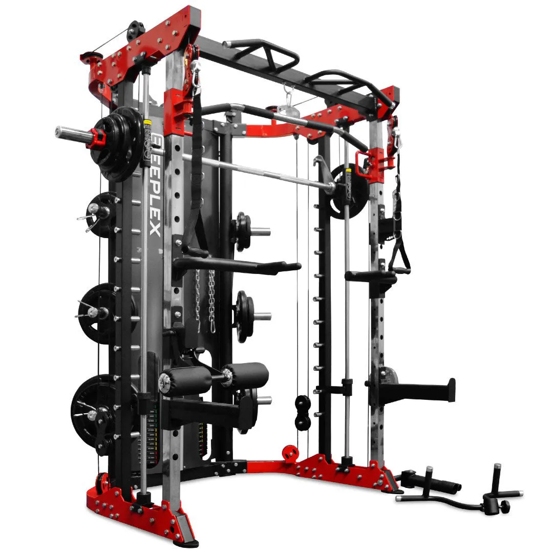 Reeplex CBT-PN Multi Station Gym   FID Bench   100kg Olympic Weights   Olympic Barbell   Jammer Arms   Leg press