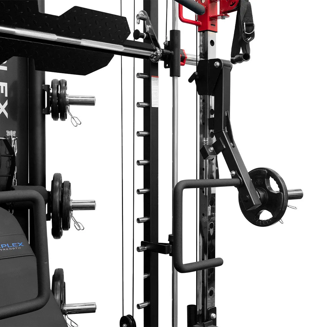 Reeplex CBT-PN Multi Station Gym   FID Bench   100kg Olympic Weights   Olympic Barbell   Jammer Arms   Leg press