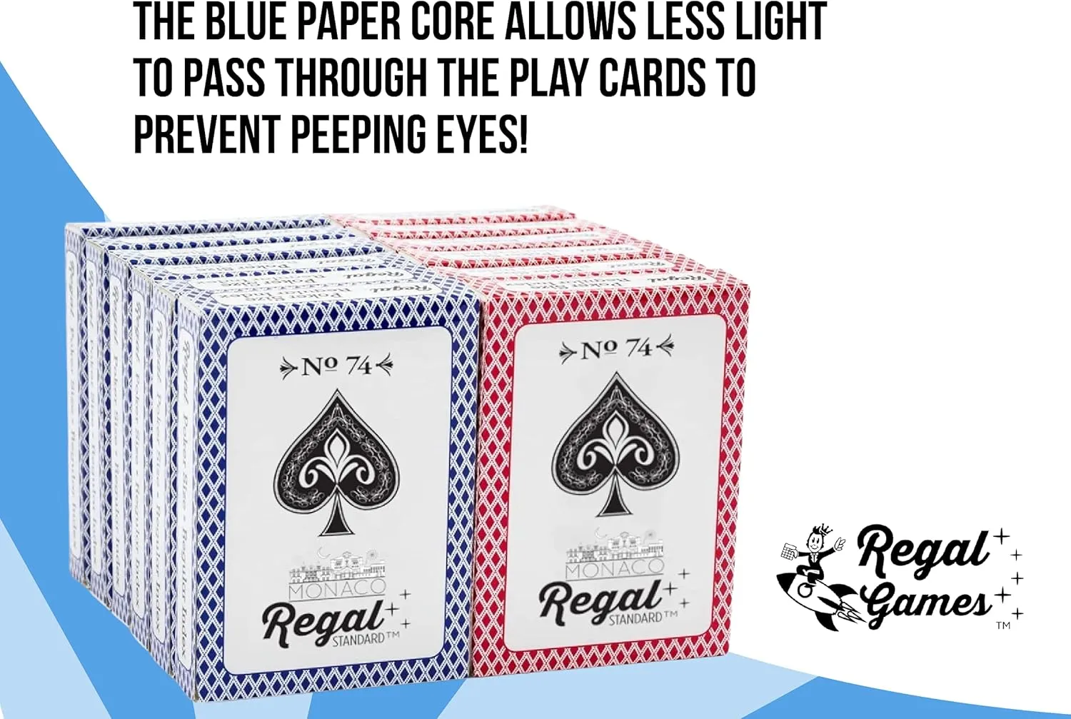 Regal Games - Bulk Playing Cards Set for Adults & Professionals - 48 Standard Decks, Large Print Deck of Cards - Blackjack, Euchre, Canasta, Poker Cards - Fun & Travel Playing Cards