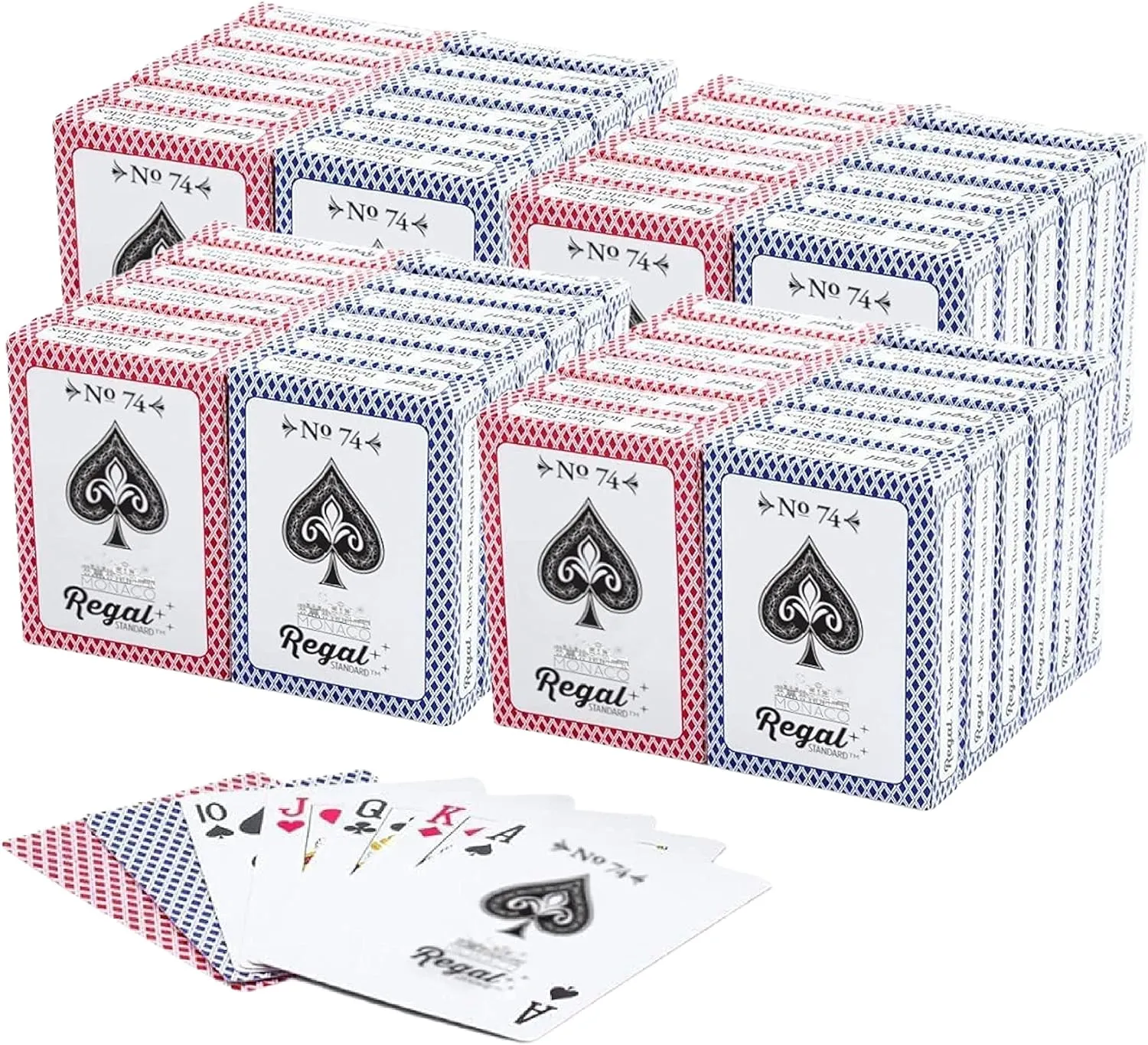 Regal Games - Bulk Playing Cards Set for Adults & Professionals - 48 Standard Decks, Large Print Deck of Cards - Blackjack, Euchre, Canasta, Poker Cards - Fun & Travel Playing Cards