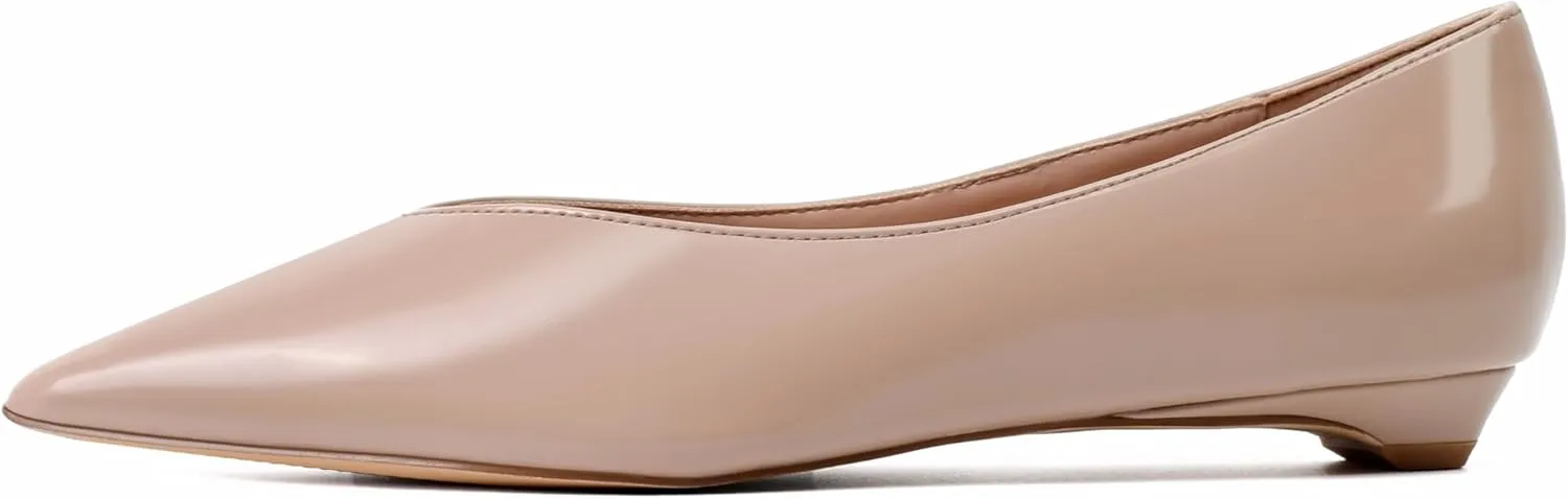 Reitoye Flats for Womens Closed Pointed Toe Ballet Flat Comfortable Dressy Work Slip On Casual Shoes Womens Flats