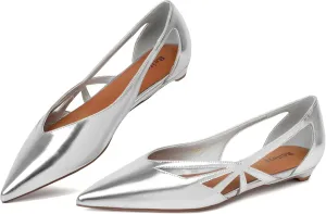 Reitoye Flats for Womens Closed Pointed Toe Ballet Flat Comfortable Dressy Work Slip On Casual Shoes Womens Flats