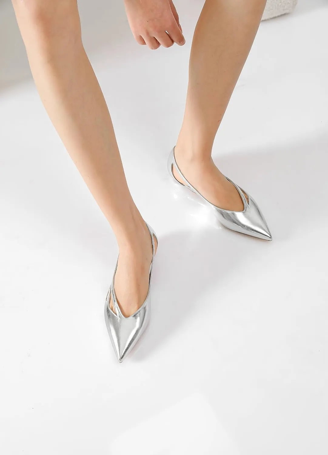 Reitoye Flats for Womens Closed Pointed Toe Ballet Flat Comfortable Dressy Work Slip On Casual Shoes Womens Flats