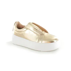 Riva - Womens Contemporary Slip-On Trainer-Gold
