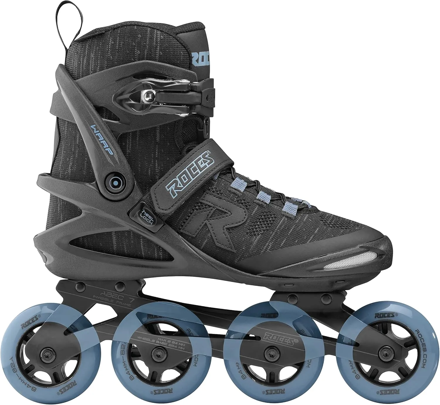 Roces Men's Warp Thread TIF Outdoor Breathable Fitness Comfortable Inline Skates | Memory Buckle, Easy Entry Boots, Glass Fiber Reinforced Shell 84mm 82A Wheels