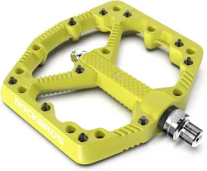 ROCKBROS Mountain Bike Pedals Flat MTB Pedals Nylon Fiber Bicycle Platform Pedals for Road Mountain BMX MTB Bikes