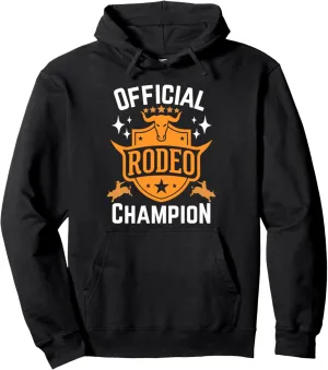 Rodeo Champion Rider Crew Western Cowboy Horses Bulls Rodeo Pullover Hoodie