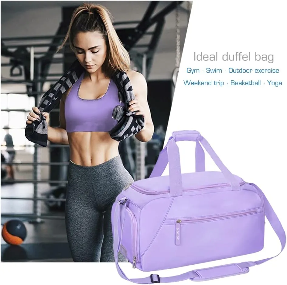 ROTOT Gym Duffel Bag, Gym Bag with Waterproof Shoe Pouch, Weekend Travel Bag with a Water-resistant Insulated Pocket