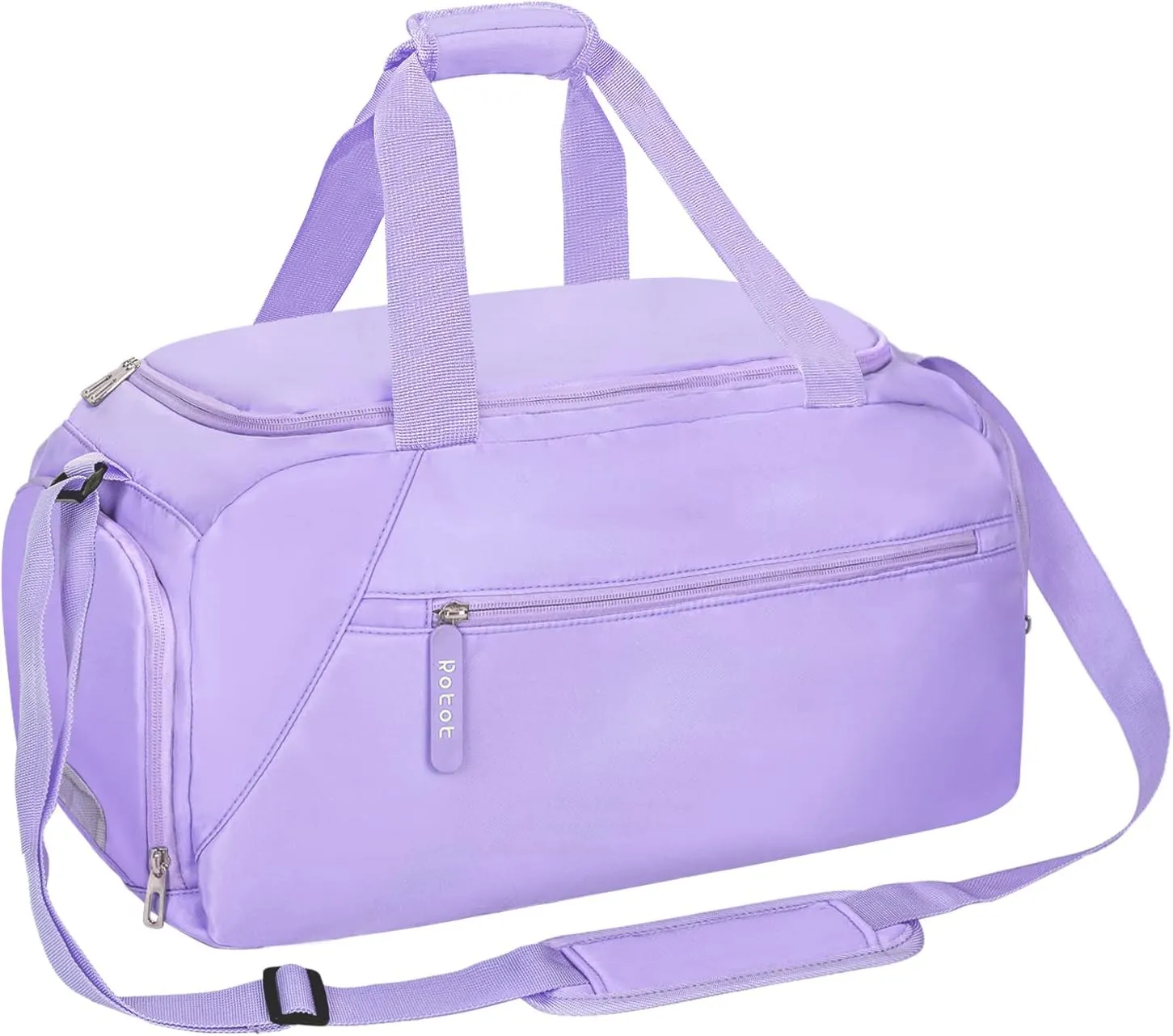 ROTOT Gym Duffel Bag, Gym Bag with Waterproof Shoe Pouch, Weekend Travel Bag with a Water-resistant Insulated Pocket