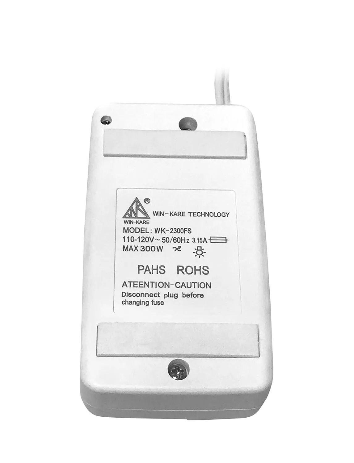 Royal Designs FD-2001-WH-2 Lamp Light Dimmer with Foot Slider, 300W 6' Cord SPT-2, White, Set of 2