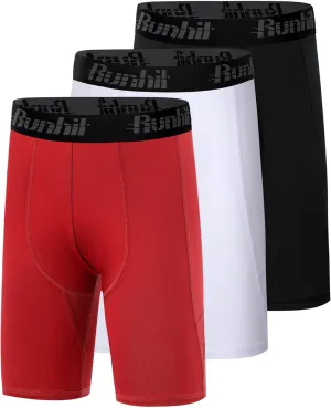 Runhit Youth Boys' Compression Shorts,Boys Performance Athletic Base Layers Underwear Sports Shorts
