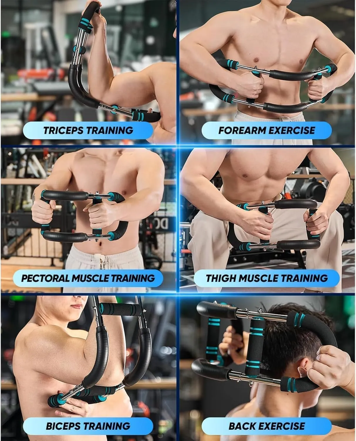 Saker Twister Arm Trainer, Chest Workout Equipment 40-100lb Adjustable Arm Trainer, Twister Arm Trainer, Portable Power Twister Bar, Detachable Design Fitness Anywhere