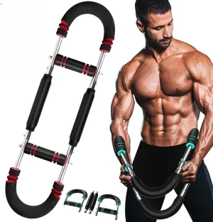 Saker Twister Arm Trainer, Chest Workout Equipment 40-100lb Adjustable Arm Trainer, Twister Arm Trainer, Portable Power Twister Bar, Detachable Design Fitness Anywhere