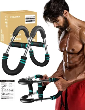 Saker Twister Arm Trainer, Power Twist Arm Trainer, Adjustable Resistance Portable Home Gym Equipment for Upper Body Strength Training, Detachable Spring Chest Exerciser