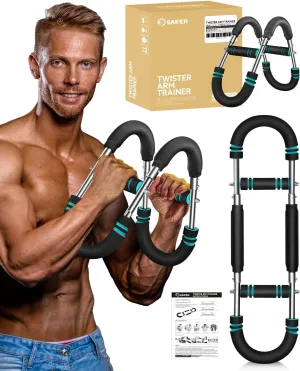 Saker Twister Arm Trainer, PowerTwist Arm Trainer, Adjustable Forearm Strengthener, Arm Exercise Equipment, Chest Workout Equipment, Portable Spring Resistance for Home Workout Equipment