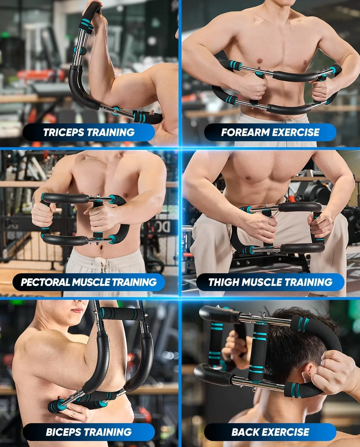Saker Twister Arm Trainer, PowerTwist Arm Trainer, Adjustable Forearm Strengthener, Arm Exercise Equipment, Chest Workout Equipment, Portable Spring Resistance for Home Workout Equipment