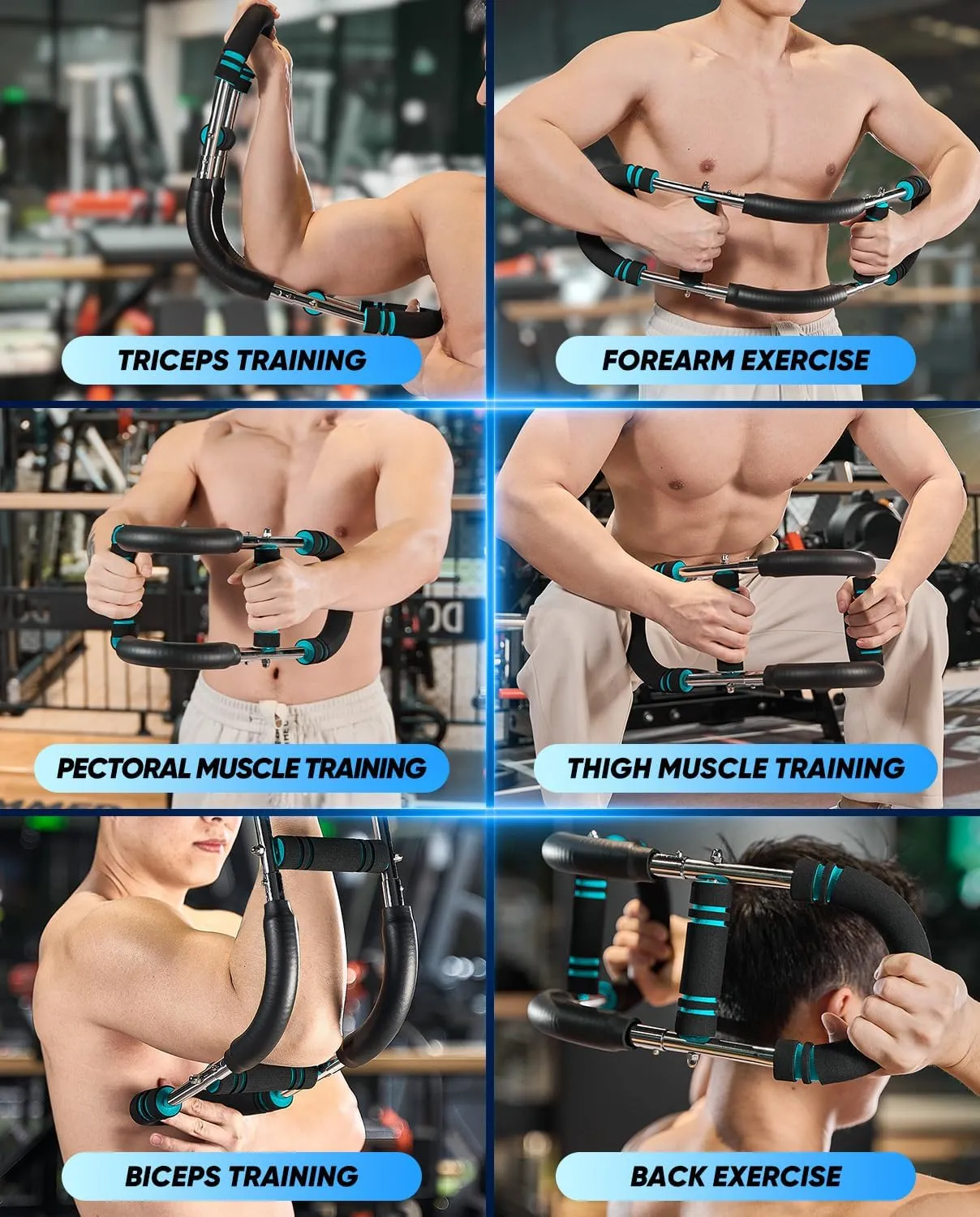 Saker Twister Arm Trainer, PowerTwist Arm Trainer, Adjustable Forearm Strengthener, Arm Exercise Equipment, Chest Workout Equipment, Portable Spring Resistance for Home Workout Equipment