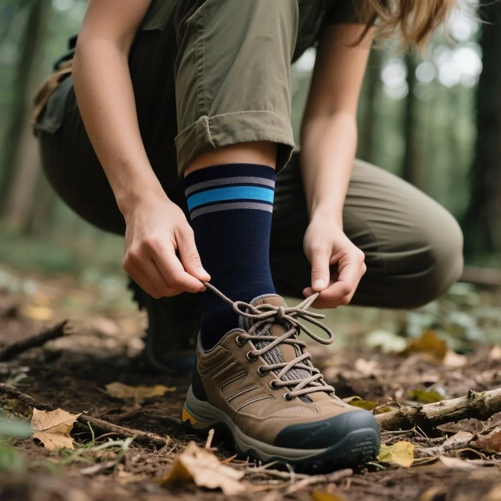 SAMSOX Merino Wool Hiking Socks for Men & Women - Made in USA Micro Crew with Cushion, Lightweight Boot Socks (Nevada)