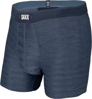 SAXX Underwear Co. Men's Underwear with Pouch Droptemp Cooling Mesh Boxer Brief Fly, Dark Denim Heather, X-Large