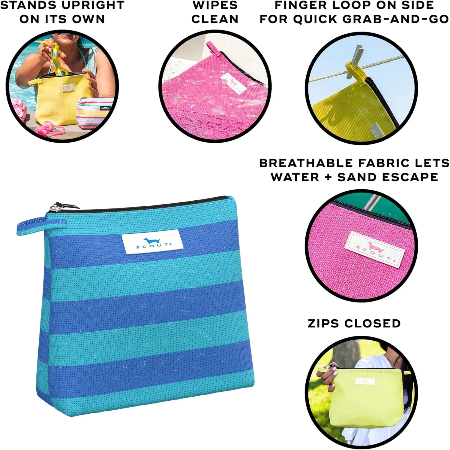 SCOUT Go Getter Pouch, Breathable Water-Resistant Fabric, Convenient Finger Loop