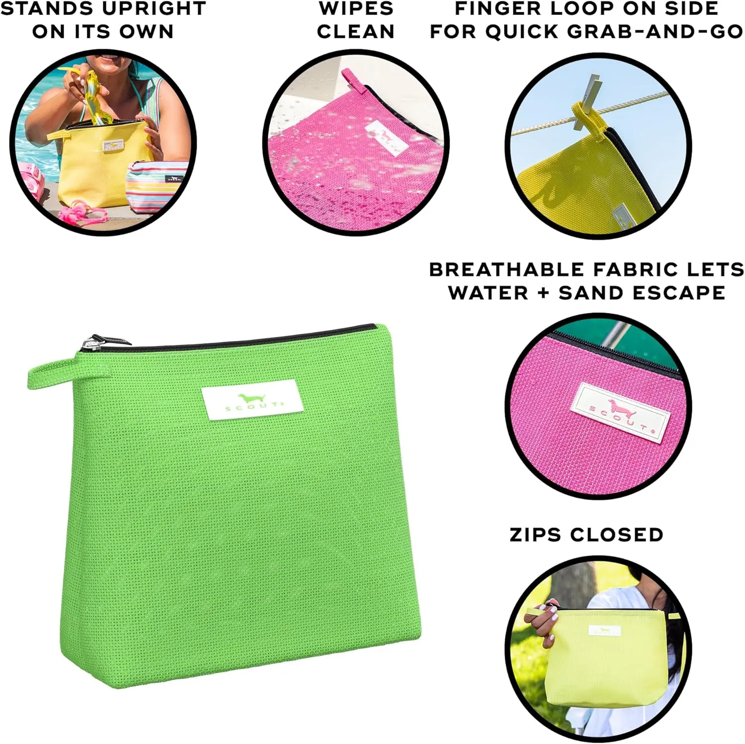 SCOUT Go Getter Pouch, Breathable Water-Resistant Fabric, Convenient Finger Loop