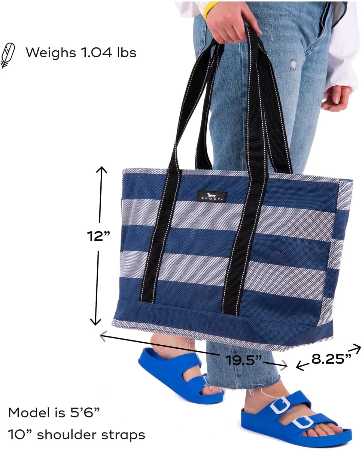 SCOUT Joyride - Large Sandproof Beach Bag For Women - Durable Mesh Woven Beach Tote, Pool Bag - Fabric Lets Sand Escape