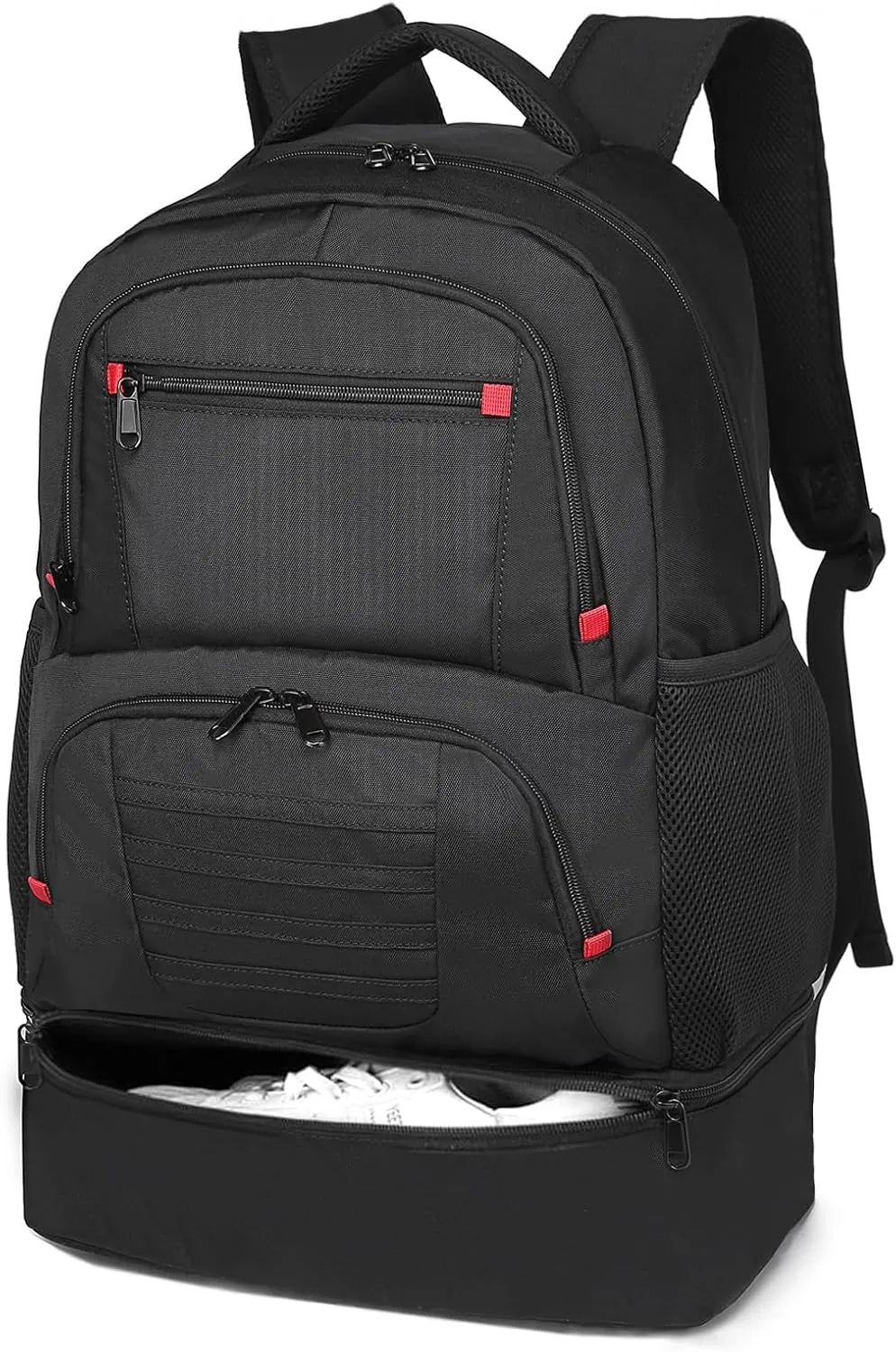 seyfocnia Gym Backpack for Men, Waterproof Sports Backpack With Shoe Compartment Lightweight Workout Trainning Backpack Casual Travel Daypack-Black