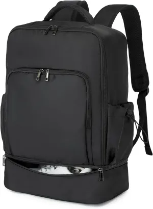 seyfocnia Gym Backpack for Women Men, Lightweight Sports Back pack With Shoe Compartment, Waterproof Gym Bag Workout Trainning Rucksack Casual Travel Daypack-Black