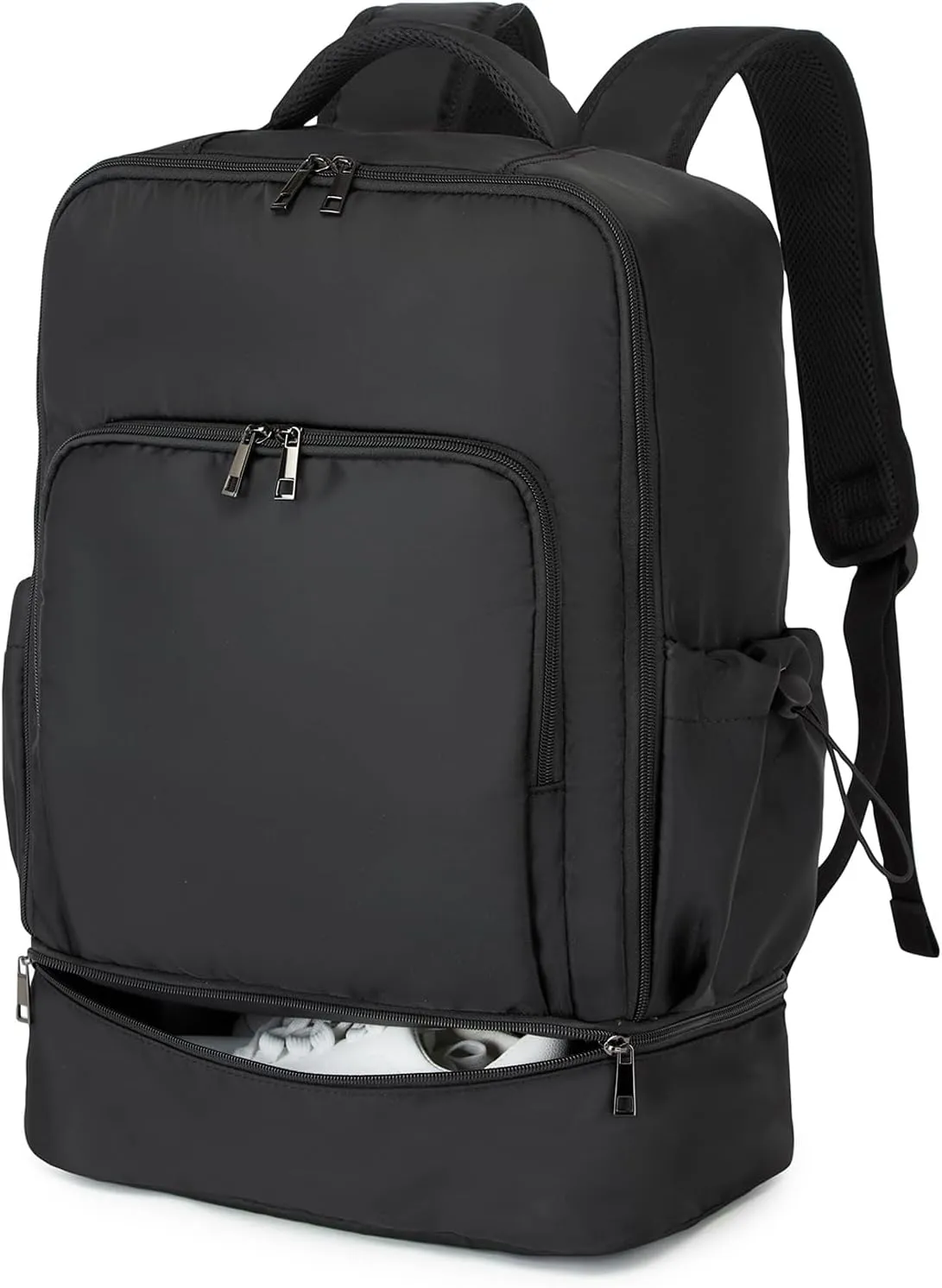 seyfocnia Gym Backpack for Women Men, Lightweight Sports Back pack With Shoe Compartment, Waterproof Gym Bag Workout Trainning Rucksack Casual Travel Daypack-Black