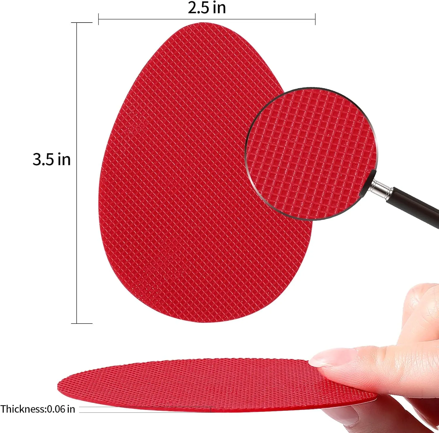 Shoe Grips on Bottom of Shoes,Red Bottom Protectors Compatible with Christian Louboutin,Non-Slip Shoe Pads & Grips - Sole Protector for Shoes and Heels(3.5"x2.5",Red 10 Pcs)