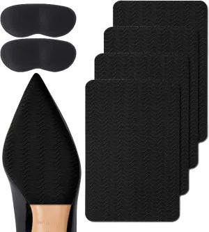 Shoe Sole Protector, 4 Pcs Self Adhesive Shoe Bottom Protector for High Heels, Silicone Anti Slip Shoe Grips on Bottom of Shoes, Sole Guard Non Slip Pads for Shoes