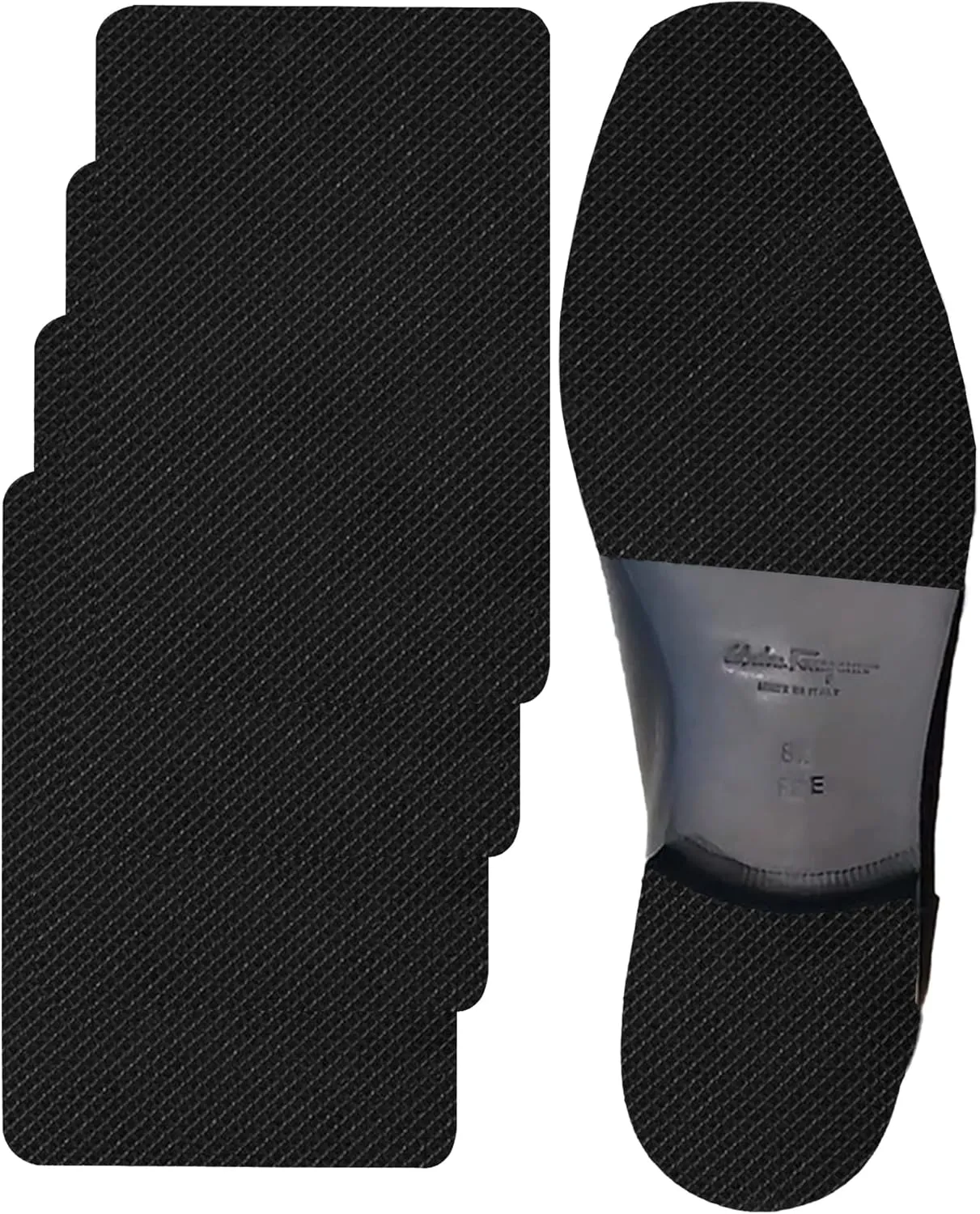 Shoe Sole Protector for High-Heels, Non-Slip Shoe Pads - Anti-Slip Grips (6.0"x4.0", Black - 2 Pairs)