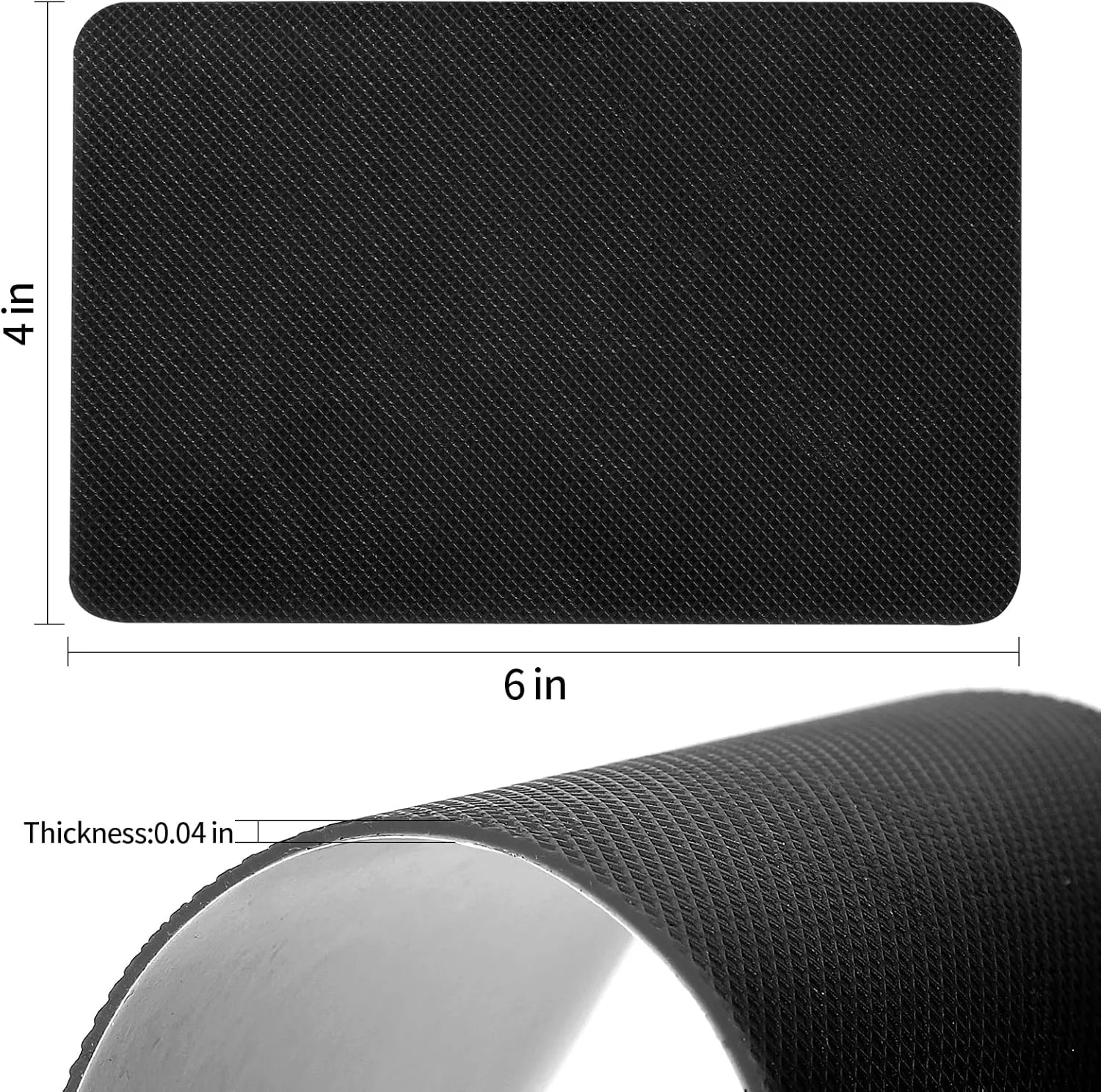 Shoe Sole Protector for High-Heels, Non-Slip Shoe Pads - Anti-Slip Grips (6.0"x4.0", Black - 2 Pairs)