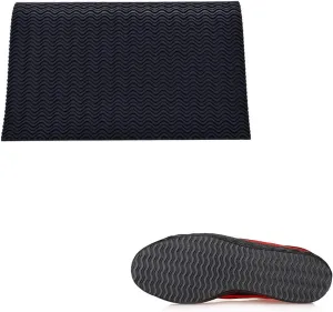 Shoe Sole Repair Rubber Soling Sheet, DIY Anti-Slip Shoe Repairing Bottom Materials Wave Design Sole Replacement