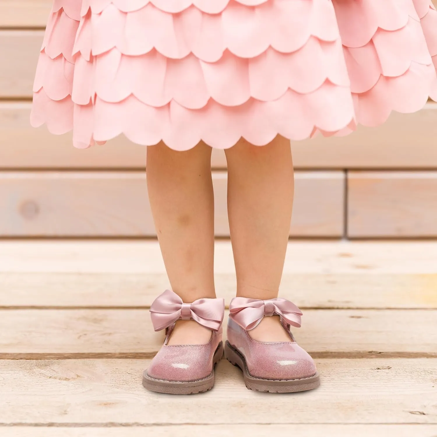 shoeslocker Toddler Girl Dress Shoes-Little Girl Mary Jane Shoes Wedding Party Casual Soft Walking
