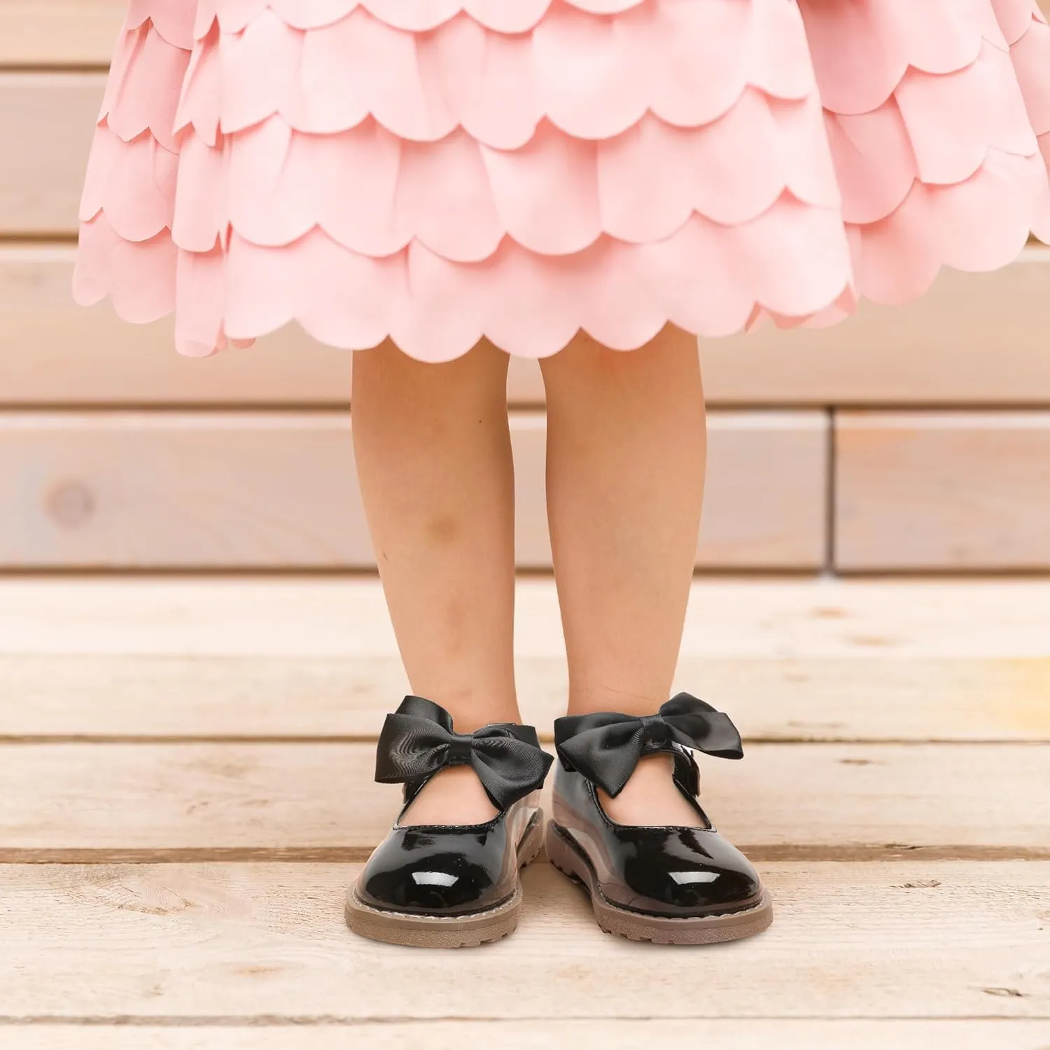 shoeslocker Toddler Girl Dress Shoes-Little Girl Mary Jane Shoes Wedding Party Casual Soft Walking