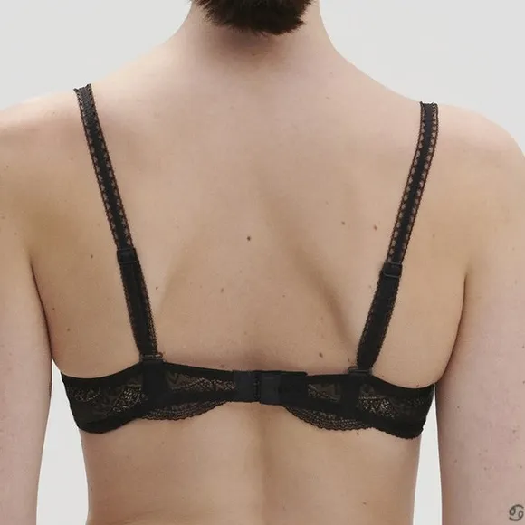 SIMONE PERELE 12V33 KARMA LACE DEMI BRA BLACK SIZE 36F 36DDD NWOT