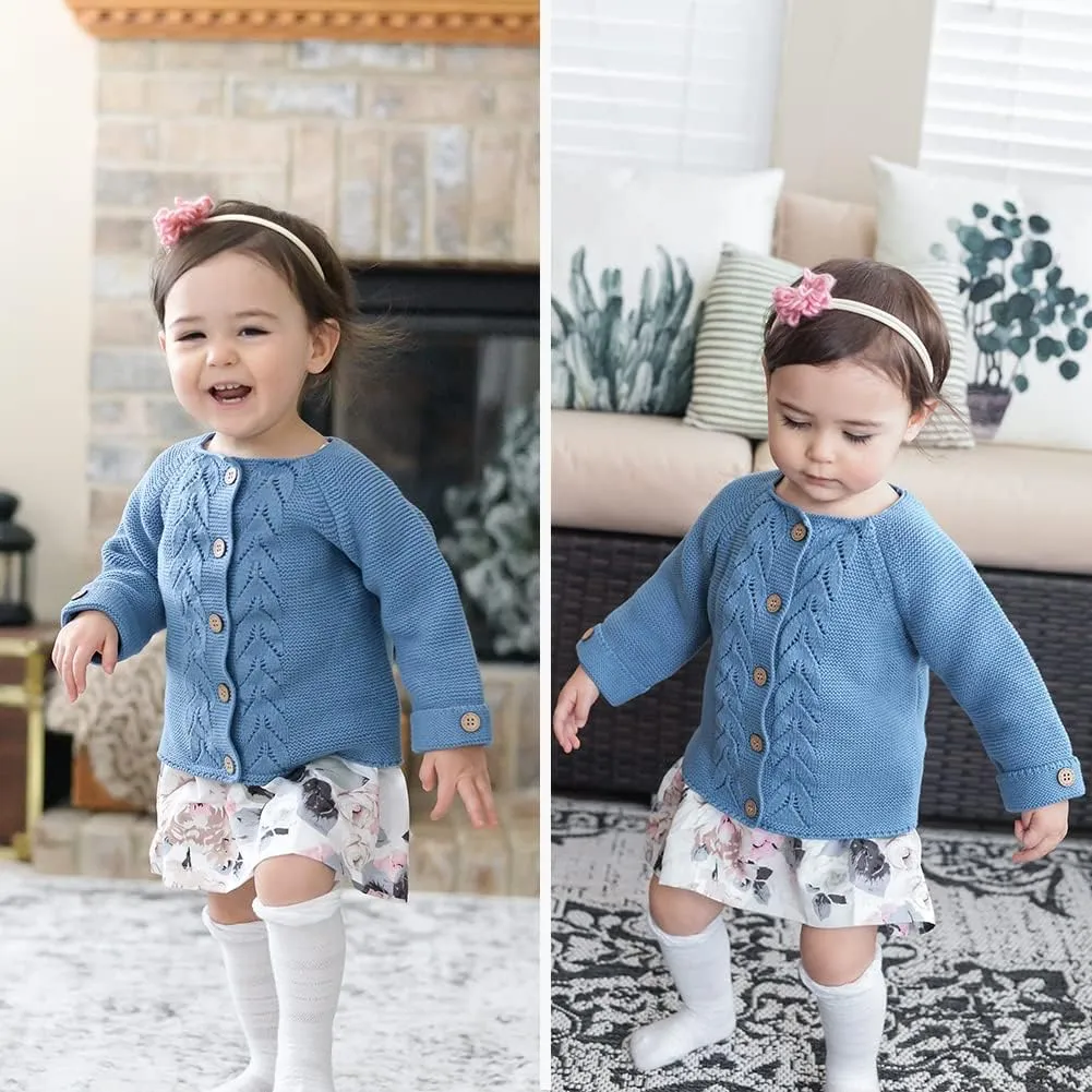 Simplee kids Baby Girls' Fall Winter Cardigan Sweaters Coats Outfits for Toddlers