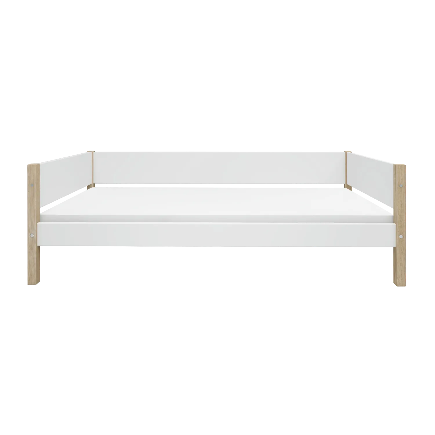 Single Bed, 90x200 cm, White/Oak