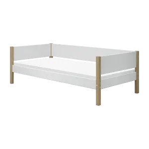 Single Bed, 90x200 cm, White/Oak