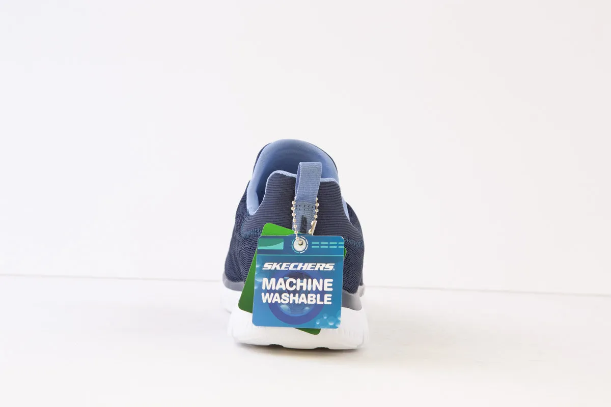 SKECHERS - 149936 SUMMITS-GOOD TASTE LACED BUNGE SLIP-ON TRAINER - NAVY