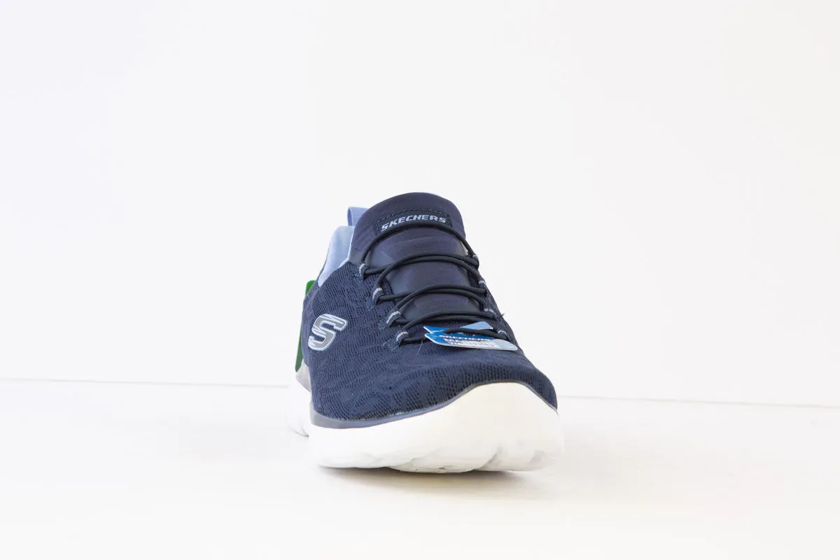 SKECHERS - 149936 SUMMITS-GOOD TASTE LACED BUNGE SLIP-ON TRAINER - NAVY