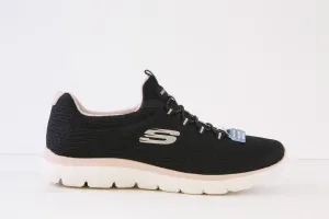 SKECHERS - 150119 SUMMITS BUNGEE SLIP-ON TRAINER - BLACK/PINK