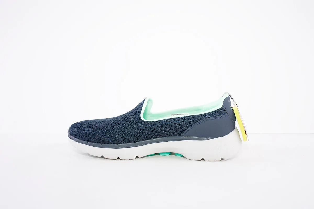 SKECHERS GOWALK 6-BIG SPLASH SLIP-ON TRAINER - NAVY/TURQUOISE
