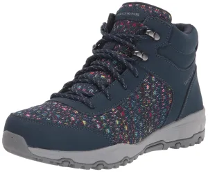 Skechers Women's Lace Up Boot Hiking 9.5 Navy Multi