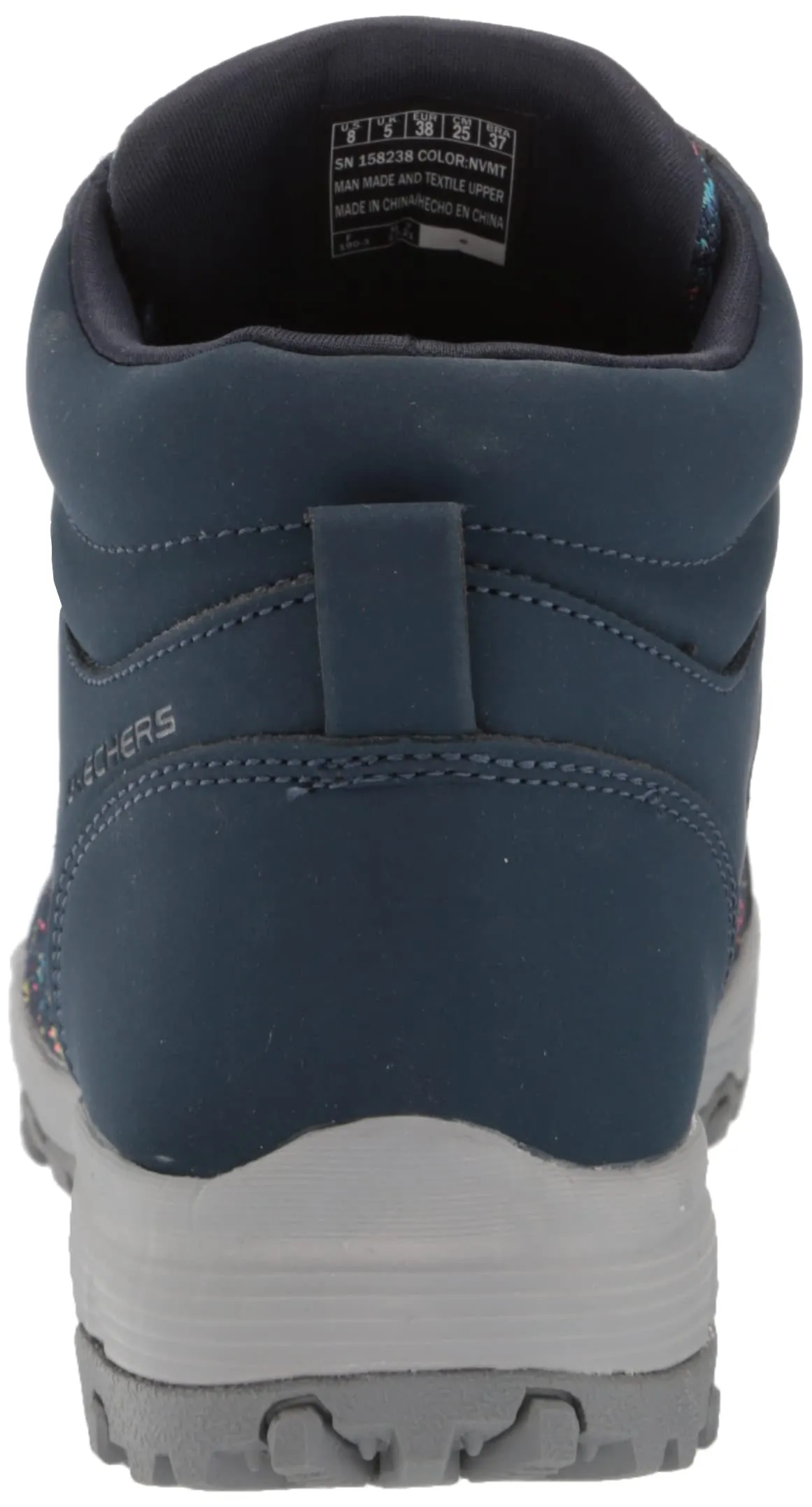 Skechers Women's Lace Up Boot Hiking 9.5 Navy Multi