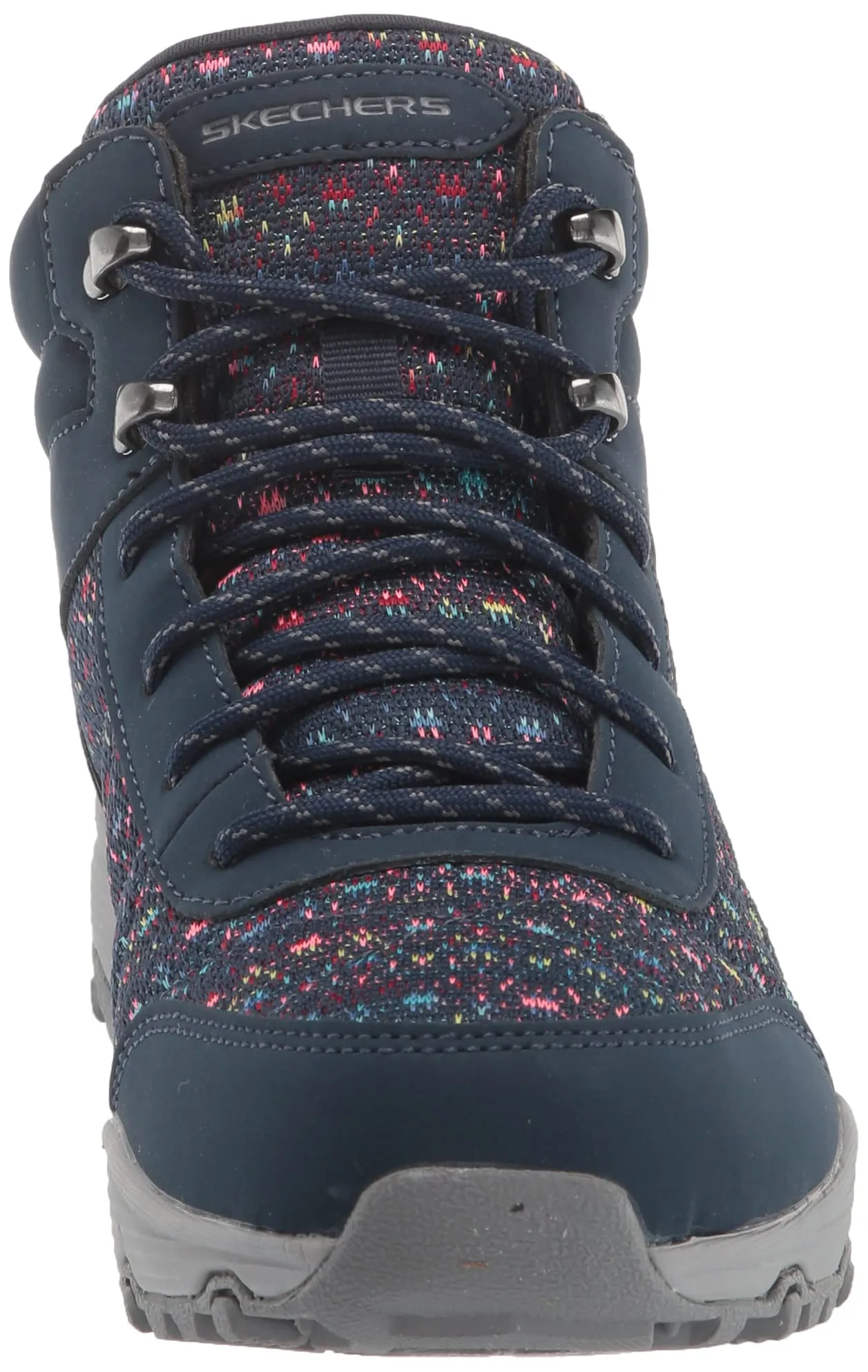 Skechers Women's Lace Up Boot Hiking 9.5 Navy Multi