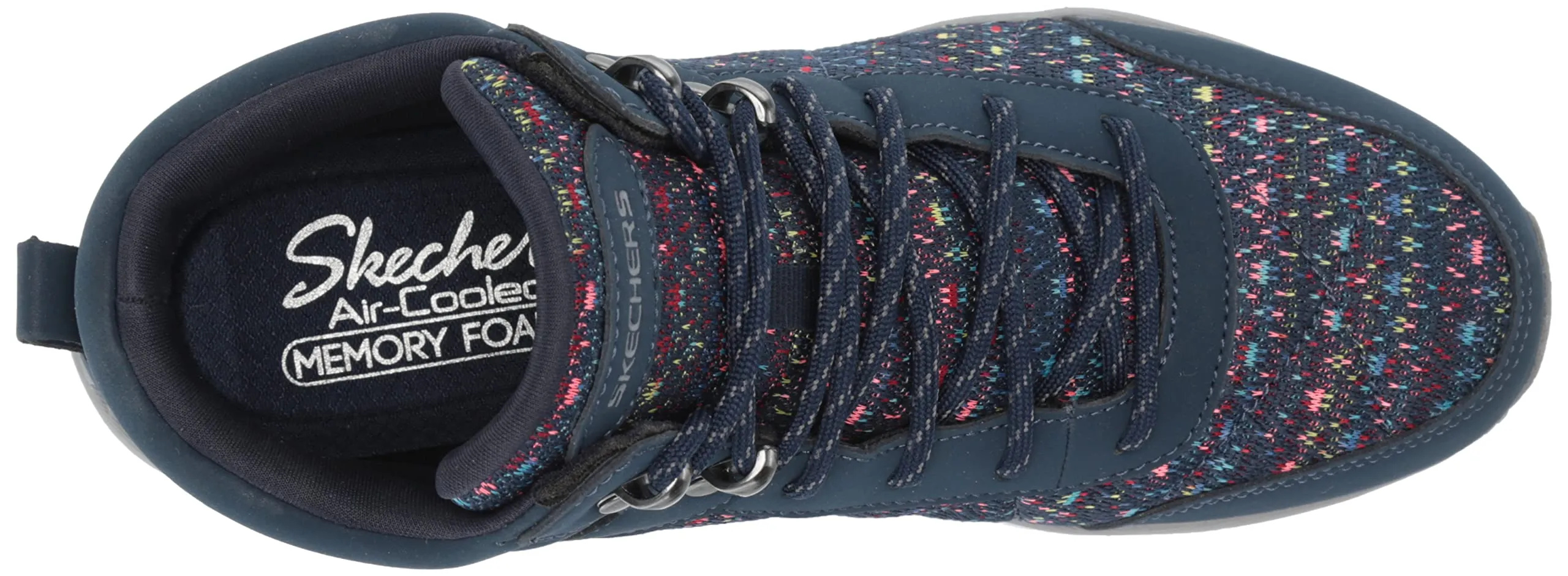 Skechers Women's Lace Up Boot Hiking 9.5 Navy Multi